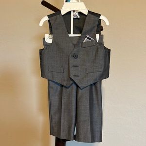 Gray vest with matching gray pants